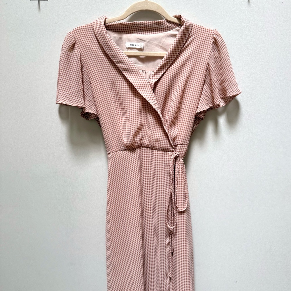💫SALE Mod Ref Gingham Wrap Maxi Dress